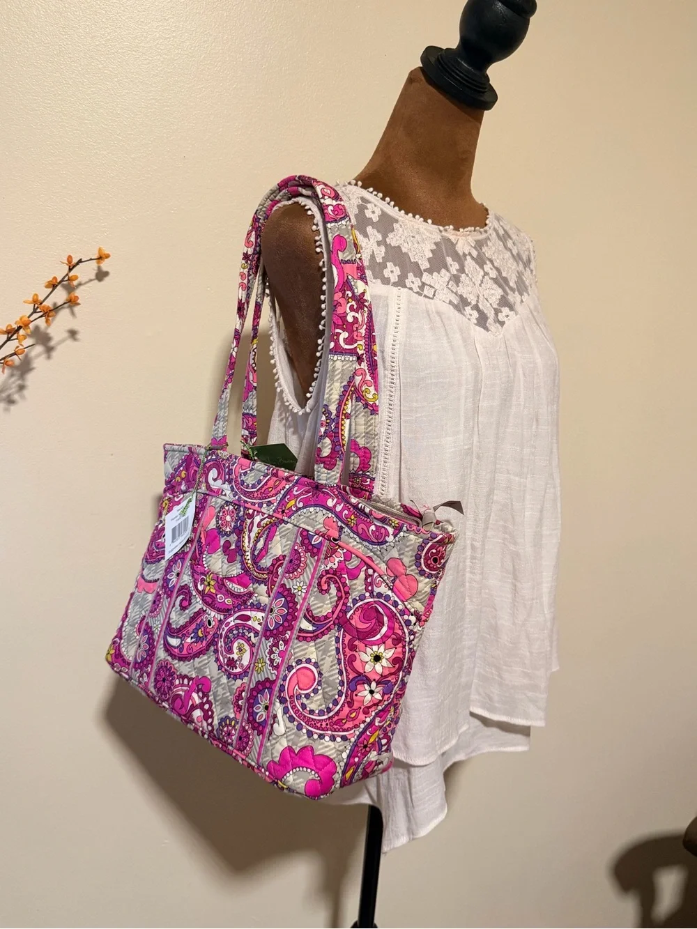 NWT Vera Bradley Set “Paisley Meets Plaid”Tote with 5 Matching Accessories